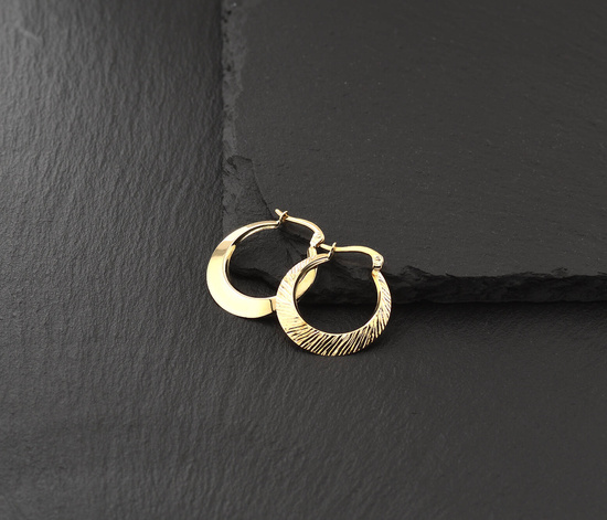 Złote kolczyki koła 375 - 22 mm