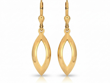 Kolczyki złote wiszące długie ruchome