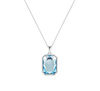 Naszyjnik srebrny 925 Swarovski - prostokąt