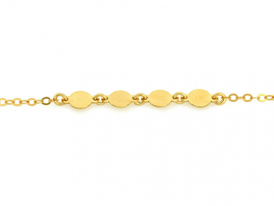 Bransoletka złota z ozdobami kółeczkami błyszcząca