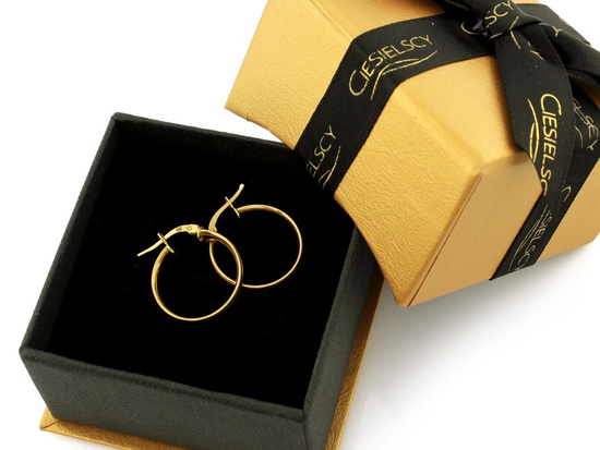 Złote kolczyki koła 21mm