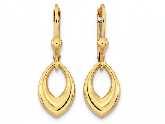 Kolczyki złote wiszące subtelne angielskie