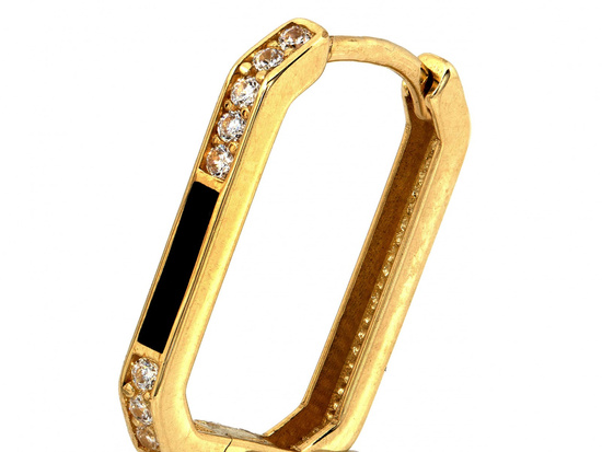 Kolczyki złote geometryczne koła angielskie