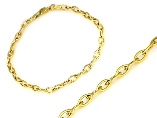 Brasnoletka złota łańcuszkowa ankier