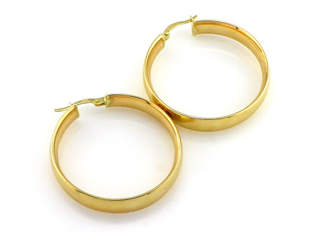 Złote kolczyki koła 26 mm