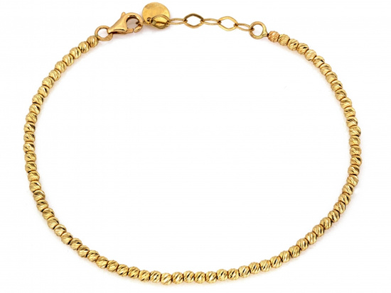 Bransoletka złota diamentowane kulki