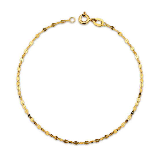 Złota bransoletka 585 blaszkowa, finezyjna