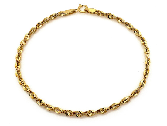 Złota bransoletka łańcuszkowa korda 4,5mm