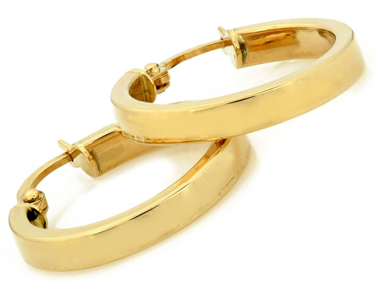 Złote kolczyki koła szerokie 20mm