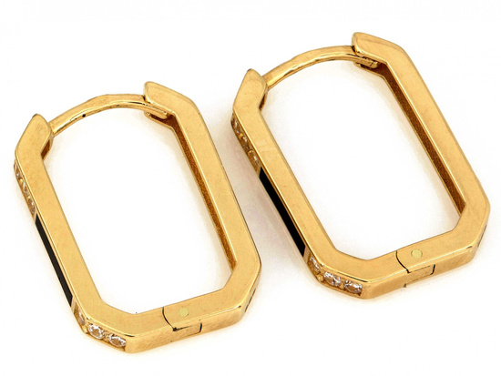 Kolczyki złote geometryczne koła angielskie