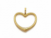 Zawieszka złota duże serce kontur