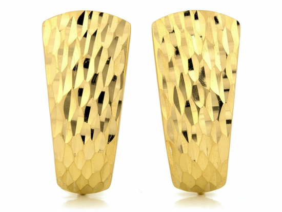 Kolczyki złote angielskie frezowane