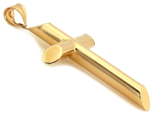 Prosty złoty krzyżyk klasyka na łańcuszek