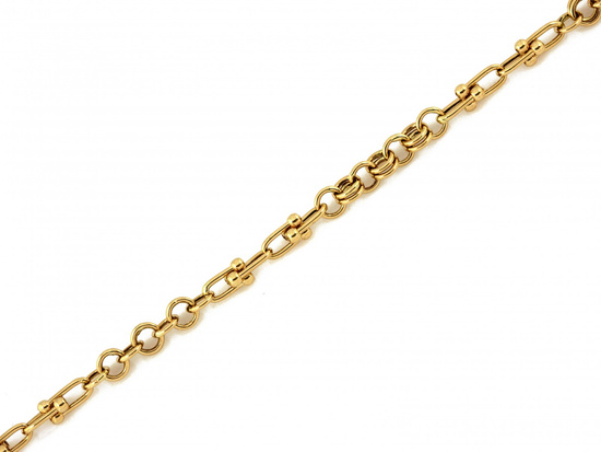 Bransoletka złota nowoczesna modna przeplatane ogniwa