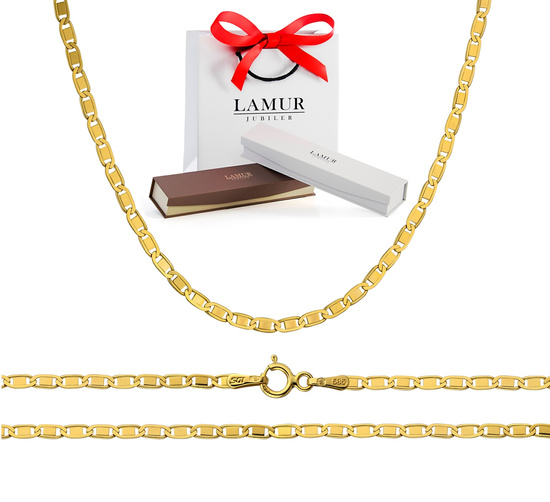 Złoty łańcuszek 585 Valentino - 45 cm