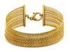 Złota bransoleta z wielu obręczy