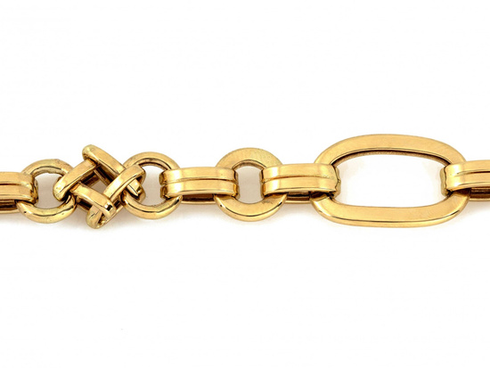 Efektowna gruba bransoleta z dużych geometrycznych ogniw