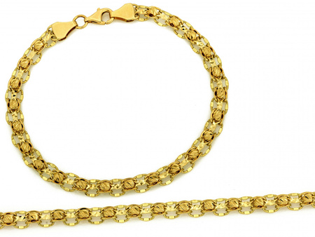 Bransoletka złota delikatna z kulkami błyszcząca