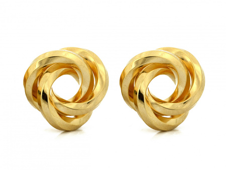 Kolczyki przy uchu splot z trzech obręczy