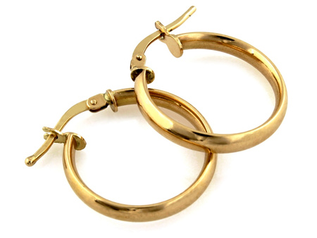 Złote kolczyki koła 21mm