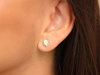 Owalne kolczyki złote sztyfty bez kamieni