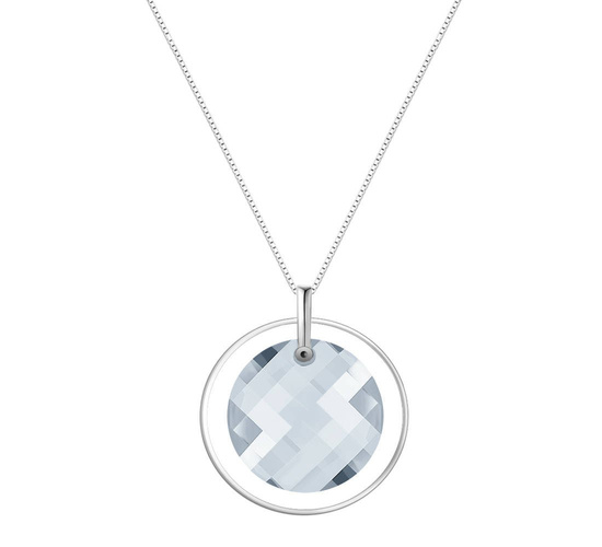 Naszyjnik srebrny 925 Swarovski - koło