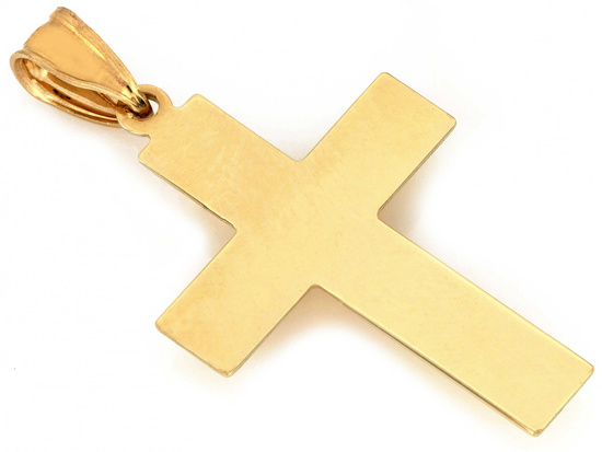 Dwukolorowy złoty krzyżyk z Jezusem