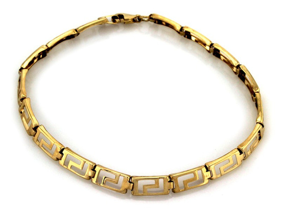 Bransoletka złota modny grecki wzór