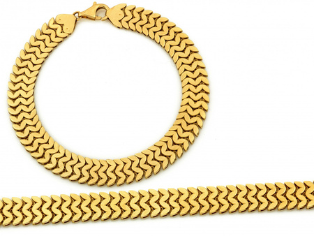 Szeroka złota bransoletka z ruchomych elementów