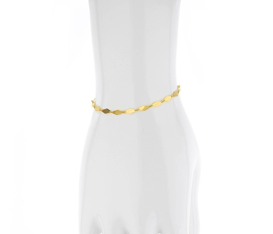 Złota bransoletka 585 romby