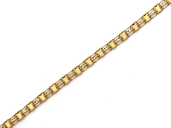 Bransoletka złota jak ażurowa taśma ruchome elementy