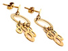 Kolczyki złote długie z wiszącymi ruchomymi nieskończonościami