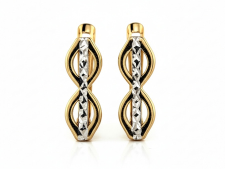 Złote kolczyki delikatne angielskie