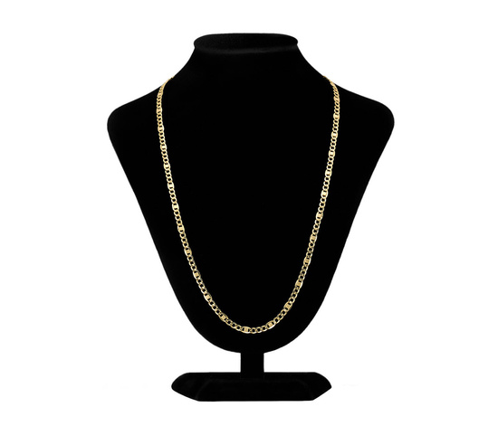 Złoty łańcuszek 585 Figaro z blaszkami 