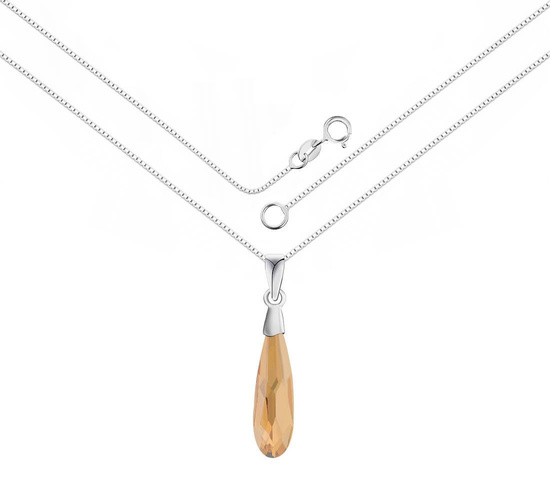 Naszyjnik srebrny 925 Swarovski - kropla
