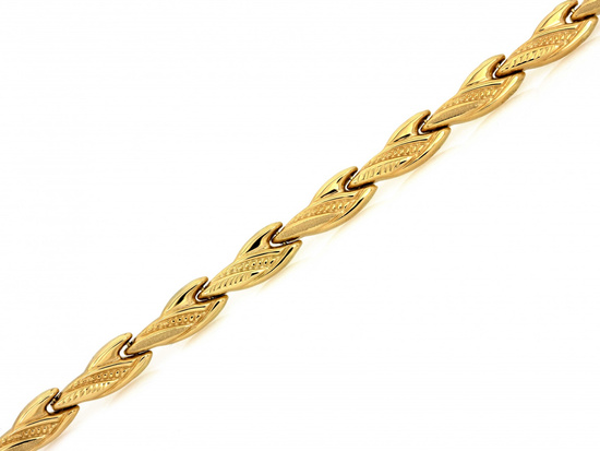 Bransoletka złota satynowana i diamentowana