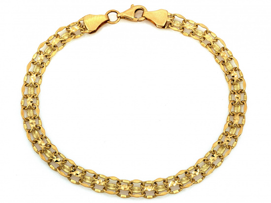 Bransoletka złota podwójna bismarck