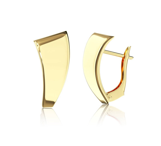 Złote kolczyki 375 gładkie - klasyczne