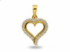 Zawieszka złote serce delikatne zdobione cyrkoniami