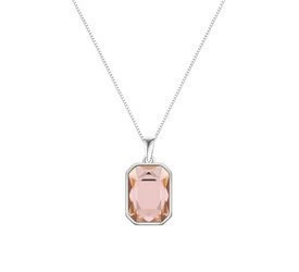 Naszyjnik srebrny 925 Swarovski - prostokąt