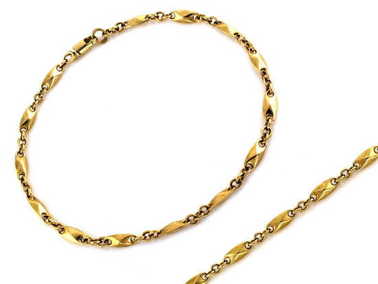 Bransoletka złota elementowa