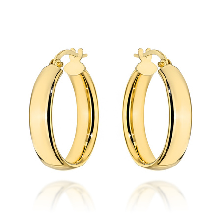 Złote kolczyki koła 585 klasyczne