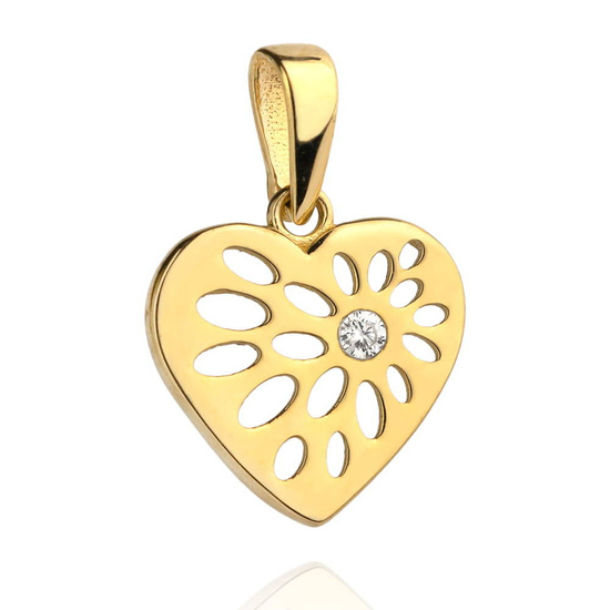 Złota zawieszka 585 - serce 