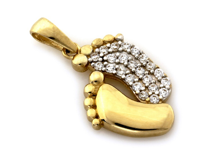 Zawieszka złota stópki wisiorek dla mamy