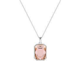Naszyjnik srebrny 925 Swarovski - prostokąt