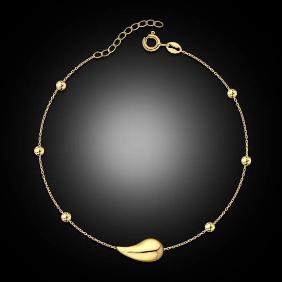 Złota bransoletka 375 nowoczesna kropla 