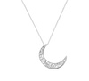 Naszyjnik srebrny 925 z diamentowymi cyrkoniami - księżyc
