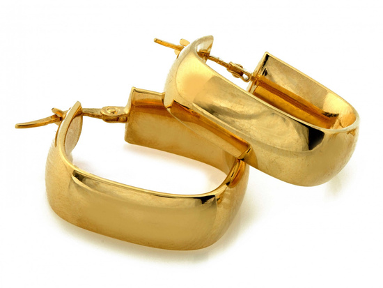 Kolczyki złote nowoczesne geometryczne