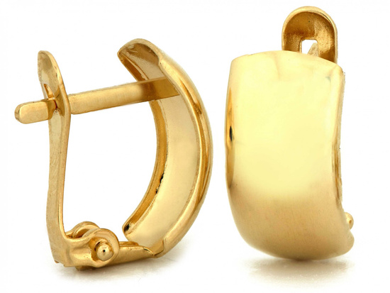 Kolczyki z złote gładkie angielskie eleganckie