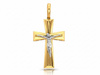 Zawieszka złota dwukolorowy krzyżyk